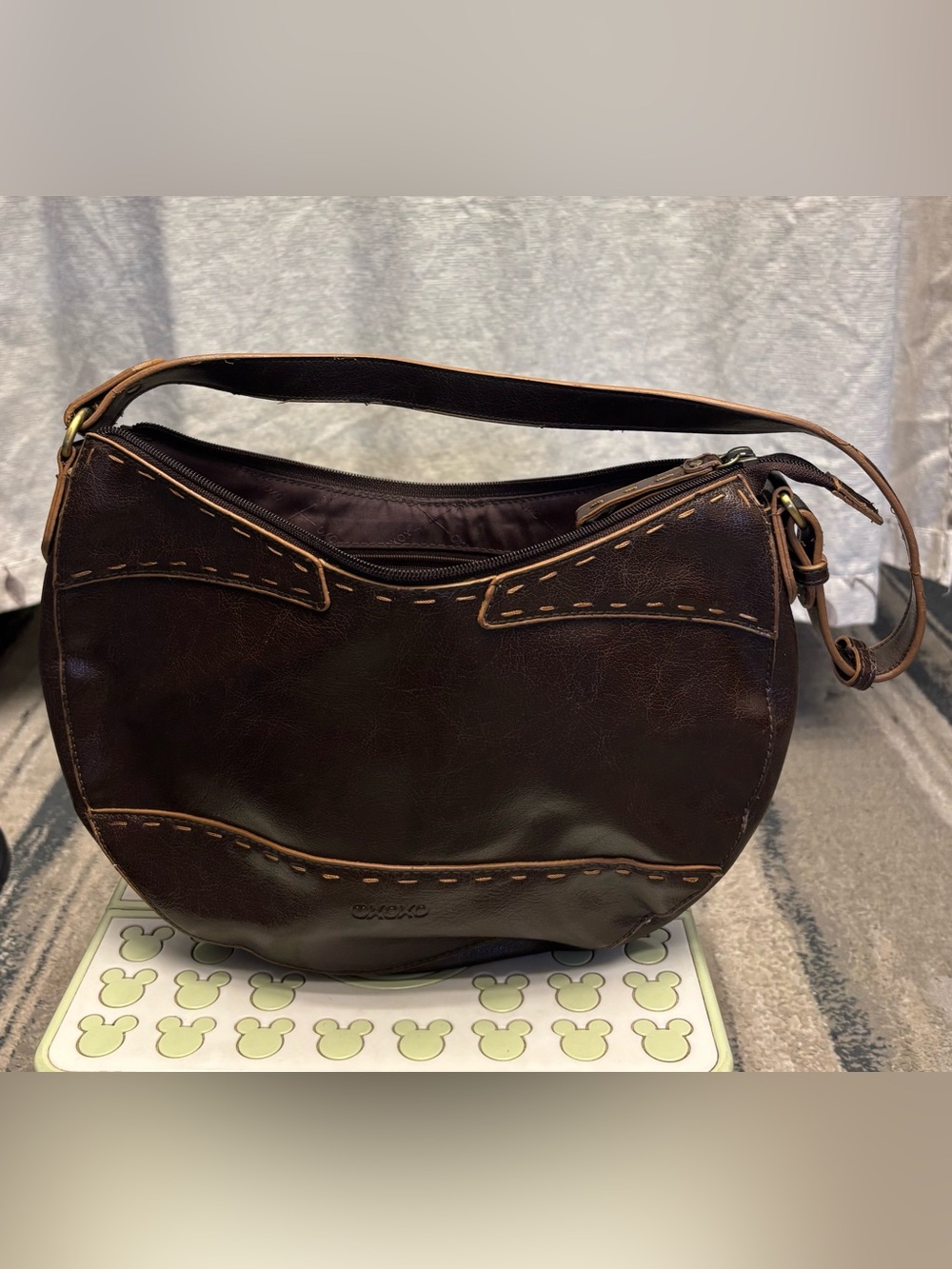 XOXO Dark Brown Faux Leather Shoulder Bag